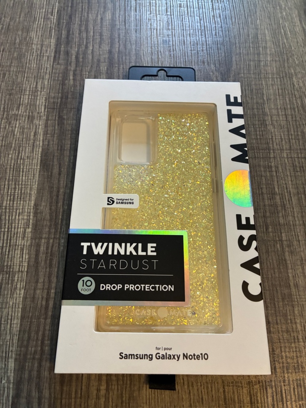 Samsung Galaxy Note10 Glitter Twinkle Stardust Case - Yellow Gold